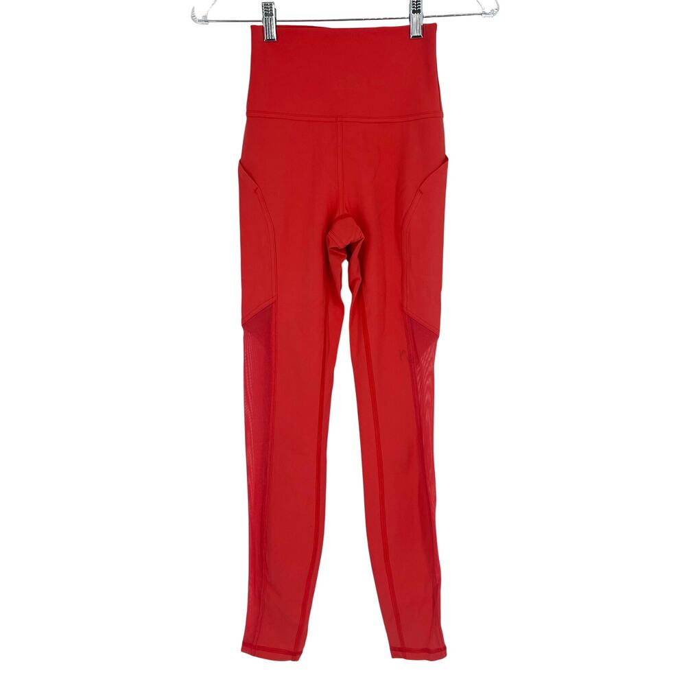 Lululemon Mastered Motion HR Tight 28" Thermal Red Size 4‎
